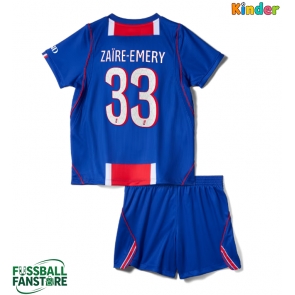 Paris Saint-Germain Warren Zaire-Emery #33 Replik Heimtrikot Kinder 2026-27 Kurzarm (+ Kurze Hosen)